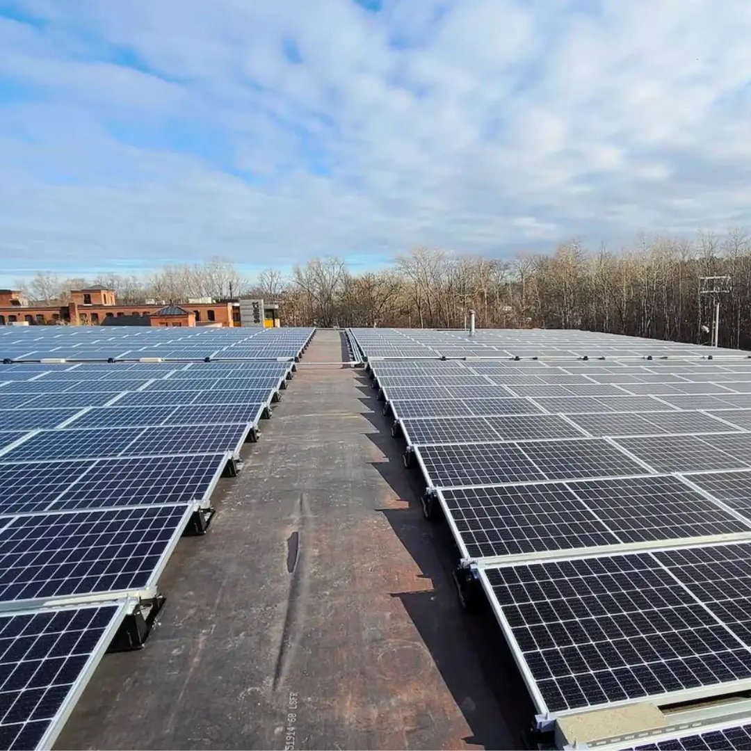 Completed Burlington Vermont Commercial Solar Panel Project