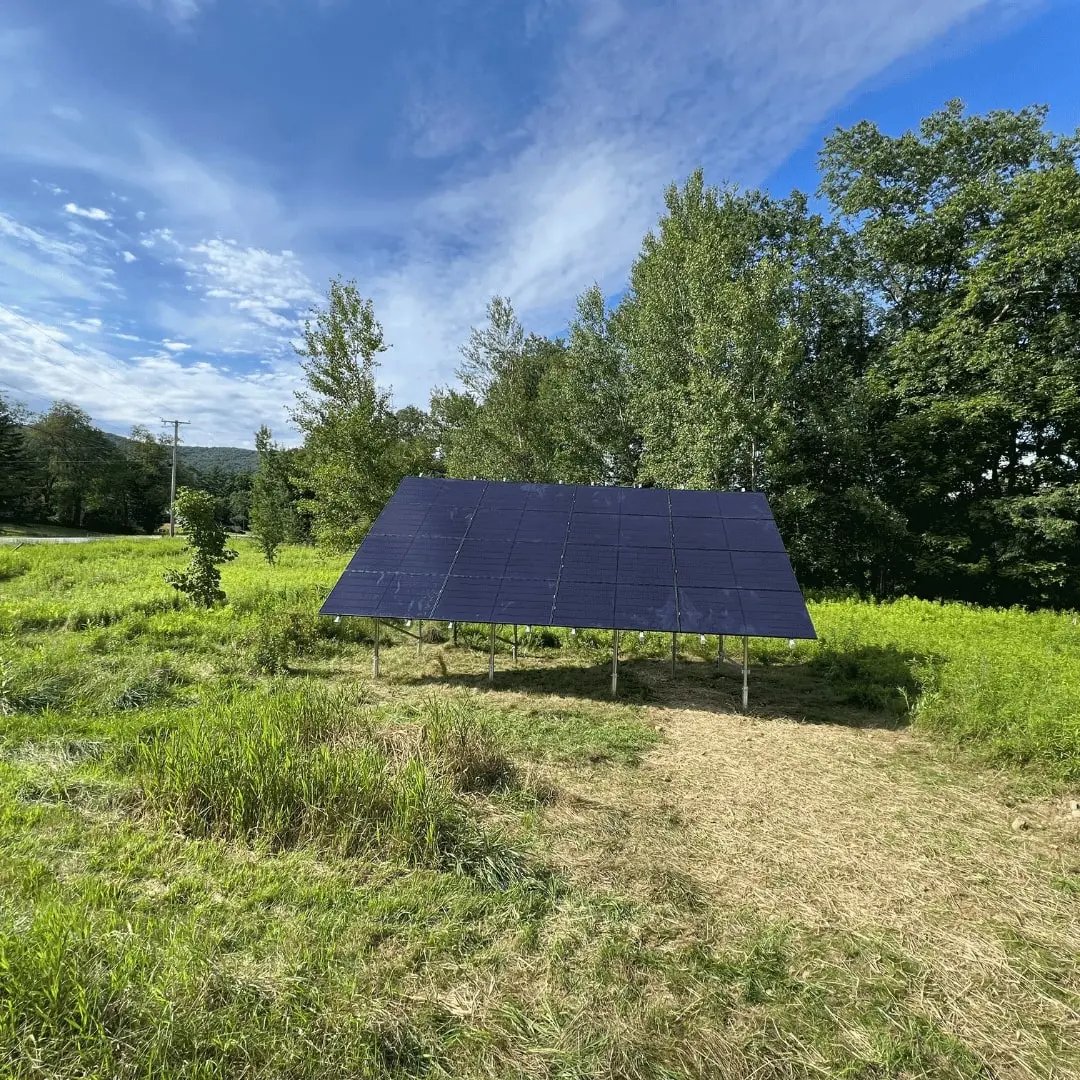 A Green Mountain Solar Ground Mount Solar Panel Installation