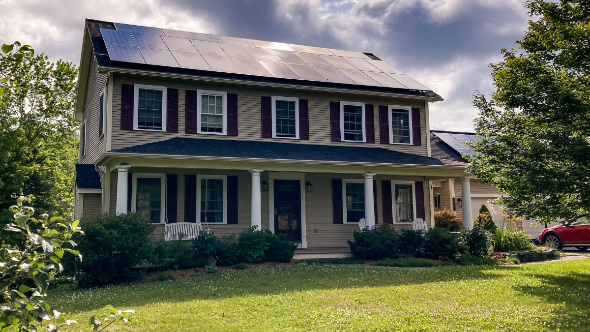 solar panels on a home green mountain solar